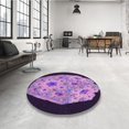 thumbnail image 4 of Ahgly Company Tapis d'Intérieur Lavables en Machine, Carré Transitionnel Orchidée Violet, Carré de 3', 4 of 7