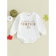 thumbnail image 2 of SUNSIOM Baby Halloween Rompers Newborn Letter Print Long Sleeve Bodysuit Infant Loose Fit Jumpsuits, 2 of 9