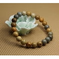thumbnail image 3 of Bracelet Extensible Unisexe en Perles Rondes 8 mm avec Pierre Précieuse Jaspe Photo Oowyhee Naturelle 7 Pouces, 3 of 5