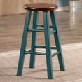 thumbnail image 2 of Ivy 24" Counter Stool Rustic Teal w/ Walnut Seat, 2 of 6
