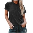 thumbnail image 1 of FAIWAD Womens Short Sleeve Tops Summer Round Neck Short Sleeve Plus Size T Shirts Causal Beach Vacation Basic Tees, 1 of 6