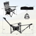 thumbnail image 3 of Goplus Camping Lounge Chair with Detachable Footrest & 4-Position Backrest Carrying Bag Gray, 3 of 10