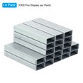 thumbnail image 3 of Unique Bargains Staples for Stapler, 4 Pack(1000Pcs Staples Per Pack) 26/6 Standard 1/4 Inch Length Staples Jam Free Silver Tone, 3 of 7