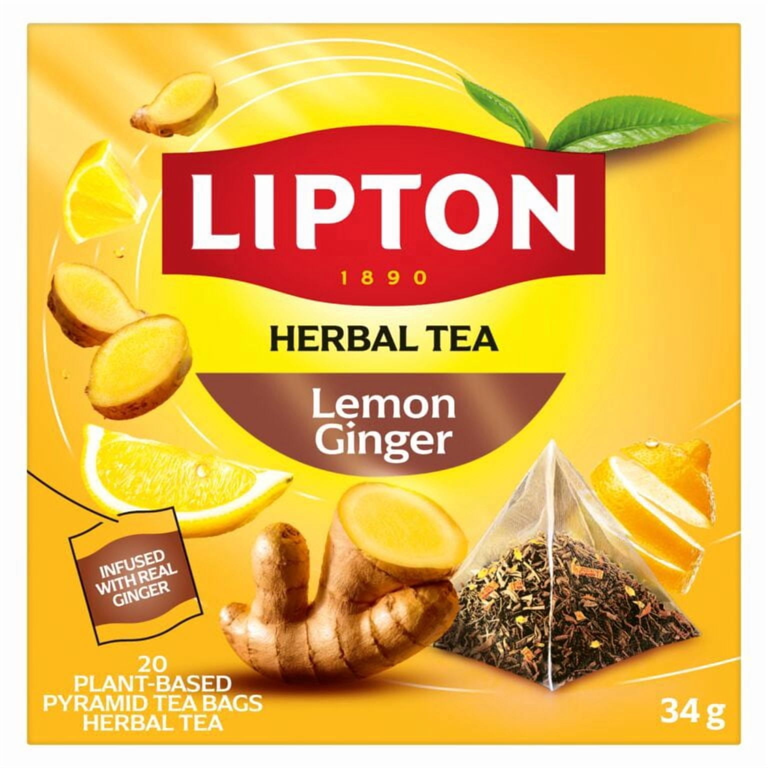 LIPTON Lemon & Ginger Herbal Pyramid 20ct