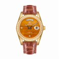 thumbnail image 1 of 【START】Tiger Eye Stone Men's Watch Swiss Fully Automatic Mechanical Movement Diamond Watch Date Week Function Butterfly Buckle Crocodile skin Strap, 1 of 16