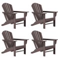 thumbnail image 1 of Chaise Adirondack Classique d'Extérieur (Ensemble de 4) en Brun Foncé, 1 of 8