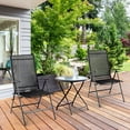 thumbnail image 3 of Gymax 2PCS Folding Chair Patio Garden Outdoor w/ Steel Frame Adjustable Backrest, 3 of 10