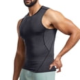 thumbnail image 4 of Yuyuzo Workout Tank Tops for Men Round Neck Slim Fitted Quick Drying Sleeveless Athletic Muscle T Shirts, 4 of 6