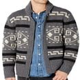 thumbnail image 1 of Men Winter Zipper Sweaters Geometric Print Long Sleeve Knit Cardigan Casual Knitted Jumpers Fall Sweater Jackets, 1 of 5