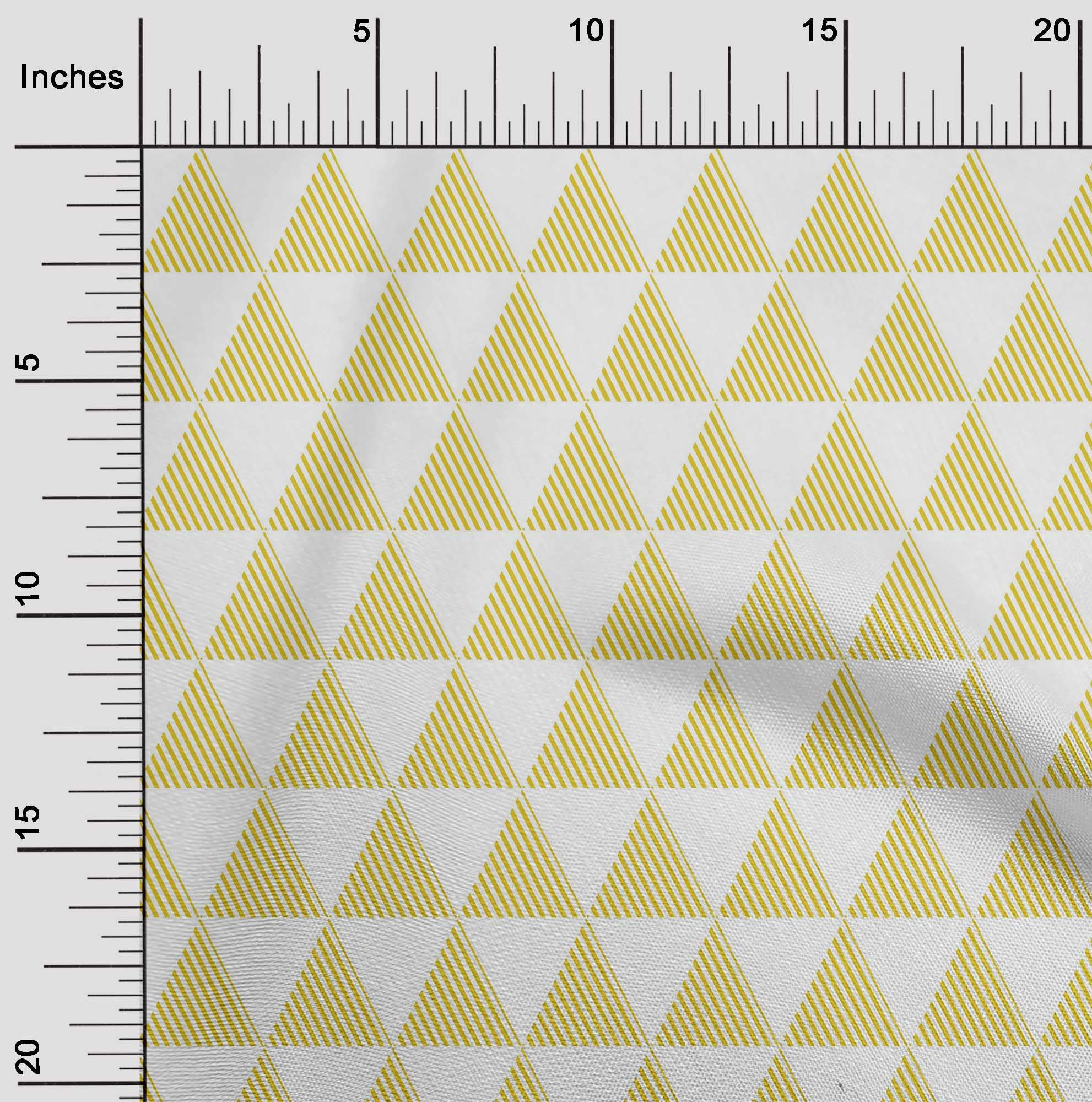 Tissu Popeline de Coton Pomme Triangle Géométrique Tissu d'Impression BTY 42 Pouces de Large
