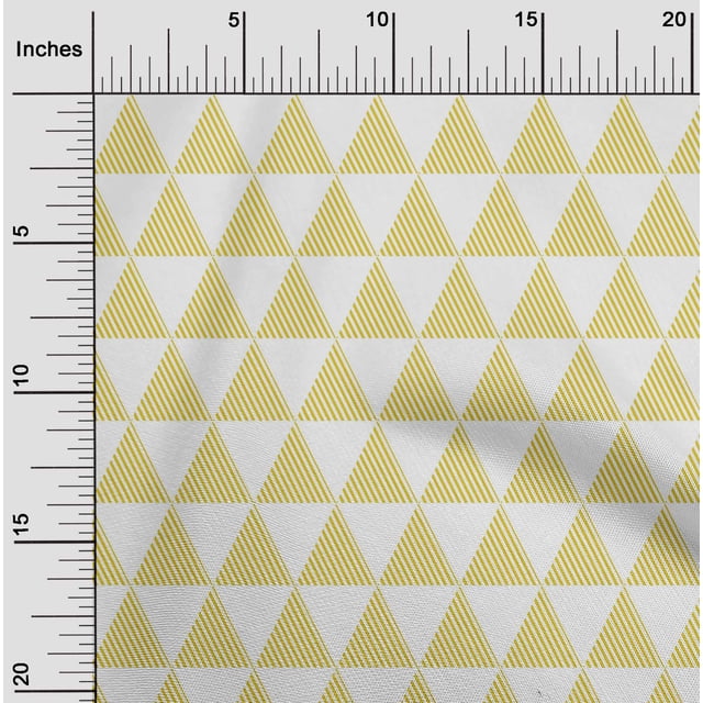 oneOone Georgette Viscose Fabric Triangle Geometric Print Fabric By Yard 42 Inch Wide