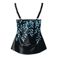 thumbnail image 4 of NIEWTR Womens Tankini Top Crew Neck Swimsuits Modest Tummy Control Bathing Suit Spaghetti Straps Swim Tank Top(Sky Blue,M), 4 of 5