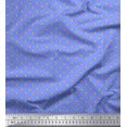 thumbnail image 1 of Soimoi Blue Poly Georgette Fabric Cookies Food Print Fabric by the Yard 52 Inch Wide, 1 of 5