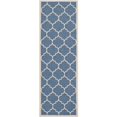 thumbnail image 1 of Safavieh Courtyard Blue Indoor Outdoor Rug - Runner 2'3" x 12', 1 of 1