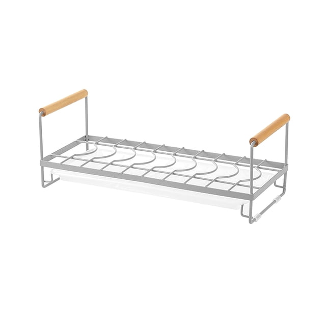 Vrorvz Premium Kitchen Bowl and Dish Storage Rack Non Perforated Drainage Tray Includes Convenient Vertical Storage System Suit for Household and Cabinet Organization