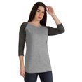 thumbnail image 2 of Inkmeso Womens Color Block Raglan Quarter Sleeve TShirt Baseball Tee Casual Sports Jersey Top, 2 of 8