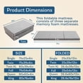 thumbnail image 3 of EGOHOME Matelas en Mousse Mémoire Tri-Pli de 4 Pouces, Lit d'Appoint Portable Format Double, 75 Pouces*54 Pouces*4 Pouces, 3 of 10