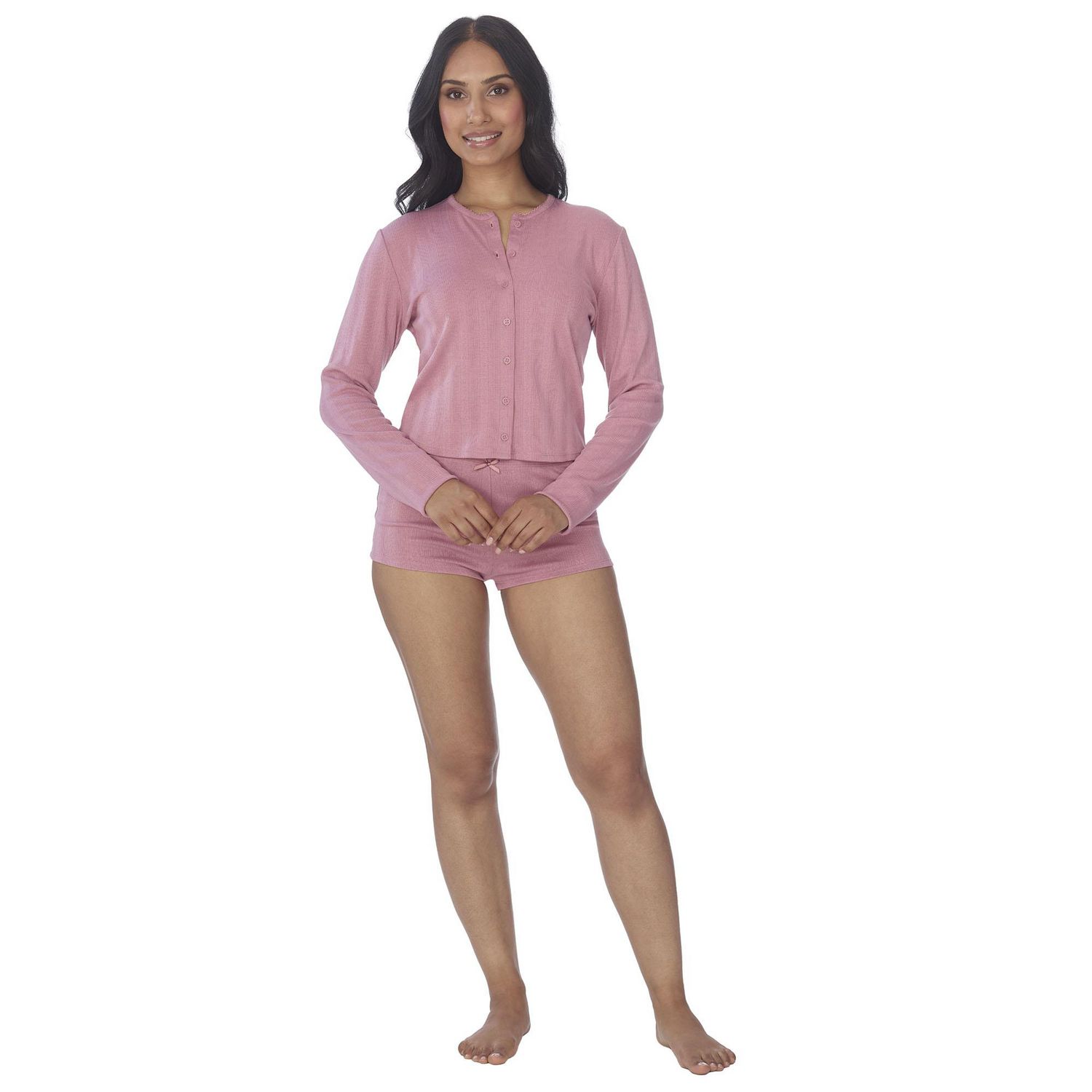 Secret vêtements de nuit Cardigan boutonné en pointelle