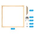 thumbnail image 3 of Unique Bargains Canvas Stretcher Bars Kit, 16x16 Inch Rectangle Solid Wood Frame for Paint, Prints, Oil Paintings, Wood Color, 3 of 5