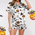 thumbnail image 2 of Kcodviy Pyjama Décontracté d'Halloween Imprimé pour Femmes Ensemble Pyjama et Short Ensemble Pyjama Confortable et Chaud Femmes Pyjama Chaud pour Femmes Pyjama d'Hiver Court pour Femmes Pyjamas pour Femmes à Carreaux, 2 of 6