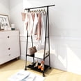 thumbnail image 2 of SUSUZI 63" Rolling Garment Rack with Wheels, 2 Storage Shelves, 66LBS Capacity Metal Coat Rack for Bedroom Cloakroom Laundry Room (Black), 2 of 6