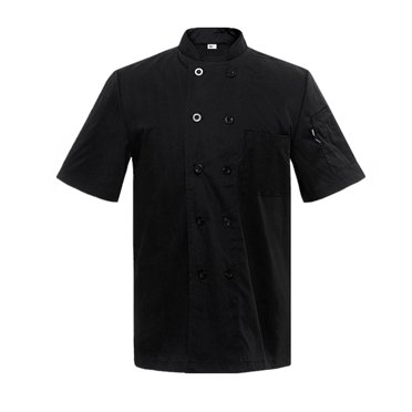 Vêtements de chef Unisexe Manches Courtes Taille m (Noir)