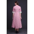 thumbnail image 3 of Bimba Robe Anarkali à Blocs Rose Pâle pour Femmes, Kurti Imprimée Ethnique Indienne, Longue Kurta, Robe de Soirée, XX-Grand, 3 of 6