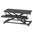 thumbnail image 2 of 80cm Desk Converter, Height Adjustable Sit-Stand Riser, Dual Monitor Laptop Workstation - AD-1 Black, 2 of 7