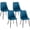 Bleu Foncé, variante sur HOMCOM Ensemble de 4 Chaises de Salle à Manger, Chaise d'Appoint avec Revêtement Toucher Velours