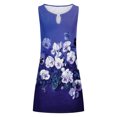 thumbnail image 4 of RKSTN Robe d'Été pour Femmes, Robe Débardeur d'Été Décontractée Ample à Imprimé Floral pour Femmes, Robe de Plage Ajourée Sans Manches, Robes de Plage, Robes Grande Taille pour Femmes, 4 of 5