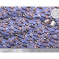 thumbnail image 3 of Soimoi Cotton Poplin Fabric Diagonal Stripe & Cat Face Animal Print Fabric by Yard 56 Inch Wide, 3 of 3