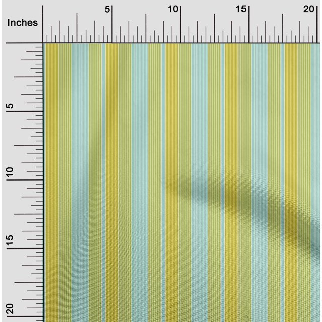 oneOone Cotton Poplin Fabric Multicolor Stripe Printed Fabric 1 Yard 42 Inch Wide