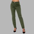 thumbnail image 2 of Dealovy Dress Pants Women Work Skinny Straight-Leg Trousers Solid Color Mid Rise Office Ankle Length Trousers, 2 of 5