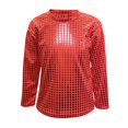 thumbnail image 4 of EGNMCR Blouses et Chemises à Manches Longues Col Rond Tenue de Performance Pailletée pour Enfants T-shirt à Manches Longues Col Rond pour Enfants polyester top, 4 of 6