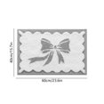 thumbnail image 3 of Flocked Velvet Bath Mat with Bow Design | Soft Plush Absorbent Shower Rug for Bathtub | Non-Slip Latex Backing Quick Dry Floor Mat for Bathroom | Washable Microfiber Runner for Sink, Tub, Doorway, 3 of 6