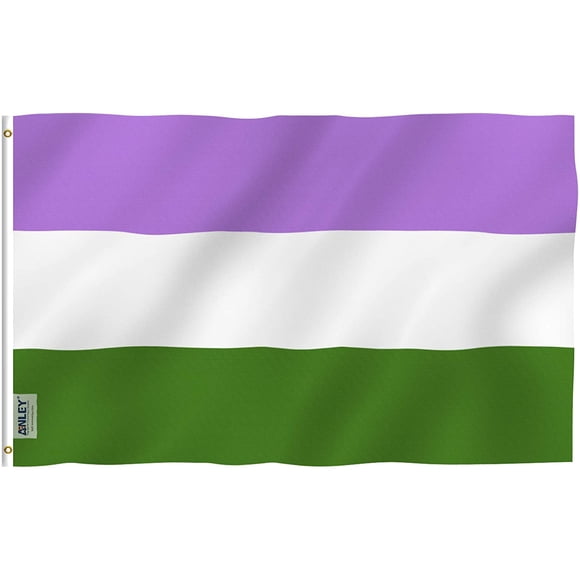 Anley Fly Breeze 3x5 Feet Genderqueer Flag - LGBT Genderqueer Pride Flags Polyester