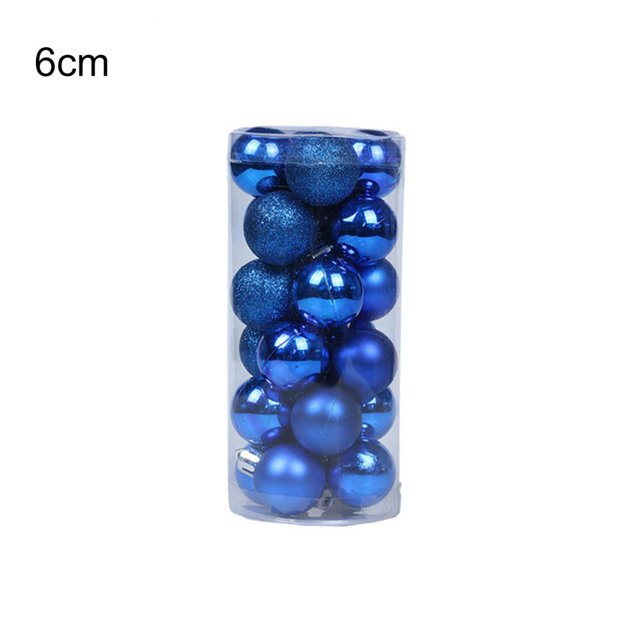 Christmas Bright Plastic Ball Pendant Decoration Barrel Electroplating Ball Tree Set With Shop Opening Ceiling