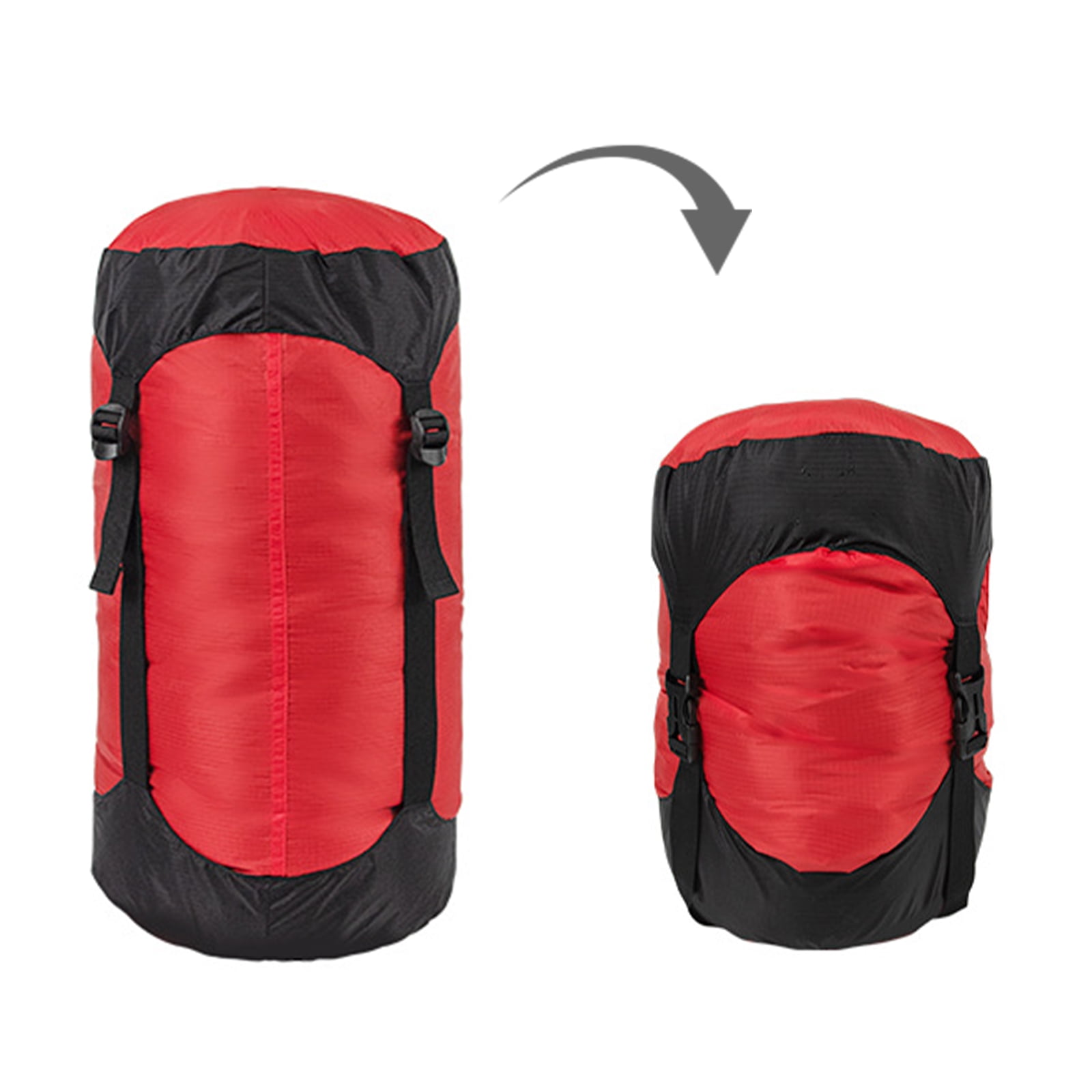 Graflsoa Lightweight XL Camping Compression Sack for Sleeping Bags & Travel Gear, Durable 40D Ripstop Material, Starfire Red, Ideal for Outdoor Adventures