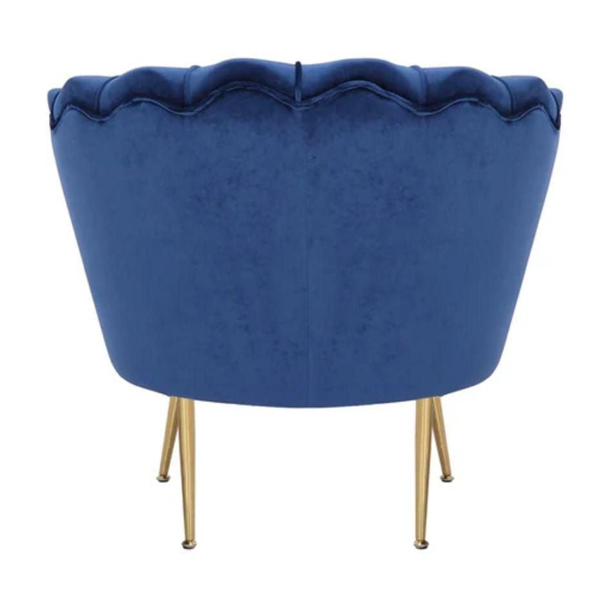 Heavenly Collection- Velvet Seashell Accent Chair for Living Room| Blue| Glam Style-for Living Room Bedroom Vanity| Set 2