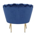 thumbnail image 5 of Heavenly Collection- Fauteuil d'Appoint Velours pour Salon Chambre Coiffeuse|. Bleu| Style Glamour| ENSEMBLE DE 2, 5 of 5