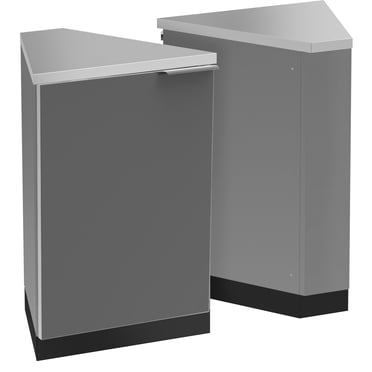 NewAge Products Armoires d'Angle à 45 Degrés en Aluminium pour Cuisine Extérieure (Ensemble de 2)