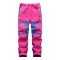 thumbnail image 1 of GDREDA Pantalon de Ski et de Randonnée Imperméable pour Enfants Garçons Filles, Taille Élastique, Pantalon Chaud Isolé (Rose Vif, 7-8 Ans), 1 of 3