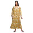 thumbnail image 1 of Moomaya Printed Nightdress For Ladies Cotton Ruffled Border Nursing Nightwear, 1 of 5