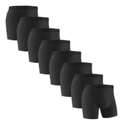 Plebaso Men's Cotton Stretch Boxer Briefs Comfortable Waistband Mens Breathable Soft Underwear Pack of 8