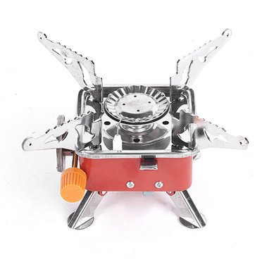 Amdohai Mini Réchaud de Camping Coupe-Vent Réchaud de Randonnée Pliable avec Allumage Électronique pour Intérieur Extérieur Randonnée Pique-Nique
