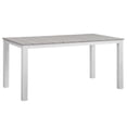 thumbnail image 1 of Modway Maine Table à Manger de Patio en Aluminium de 63 Pouces en Blanc/gris Pâle, 1 of 3