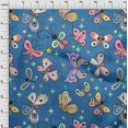 thumbnail image 4 of oneOone Polyester Spandex Medium Blue Fabric Butterflies Craft Projects Decor Fabric Printed By The Yard 56 Inch Wide-31, 4 of 5