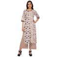thumbnail image 1 of Moomaya Ensemble Décontracté en Viscose Style Santoon pour Femmes, Ensemble Palazzo 2 Pcs, Robe, Tenue Ethnique, 1 of 1
