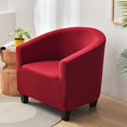 thumbnail image 3 of Thick Armchair Slipcovers for Living Room, Chair Covers Polyester Stretch Sofa Slipcover for Anti Slip Furniture Protector, Machine Washable Red (Only Cover Not Chair), 3 of 8