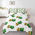 thumbnail image 2 of Erosebridal Garbage Truck Bedding Queen Comforter Set, Cartoon Car Down Comforter, Construction Vehicle Decor, 3pcs, 2 of 7